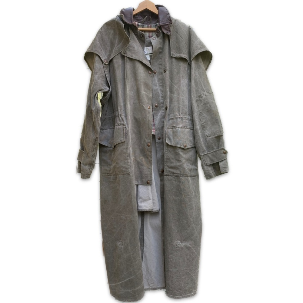 VTG Outback Trading Company Heavy Canvas Duster Coat Size XL Western Cowboy